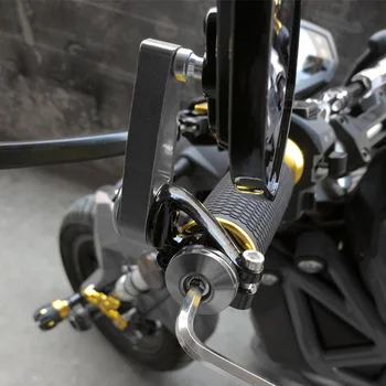  1 пара Зеркал заднего вида на руле мотоцикла, полностью алюминиевое Зеркало заднего вида, отражатель, модифицирующие Аксессуары (черный)