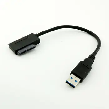  10 шт. Кабель-адаптер USB 3.0-7 + 6 13Pin Slimline SATA для оптического привода CD DVD ноутбука