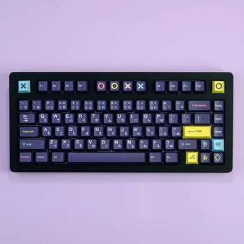  132 Клавиши/набор Future Funk Key Caps Для механической клавиатуры MX Switch PBT с 5 сторон, подкладка из красителя, Вишневый профиль