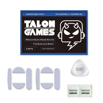  2 комплекта TALONGAMES Пользовательские Белые Коньки для Мыши с Изогнутым Краем, Ножки для Мыши Logitech MX Master 3/3 S Gaming Mouse Скользят