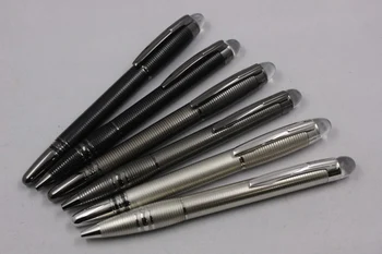  2021 Новая Роскошная Ручка Mon Mb Металлическая Midnight Серебристо-Серая Черная (105648) Роликовая ручка Шариковая Чернильная ручка Blanc