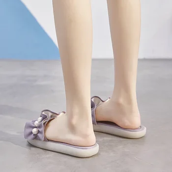  2022 Кожаные тапочки для женщин, летом носящих мягкую пляжную обувь из сухожилий V-SK8