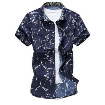  2023 Новые Мужские Рубашки С 3D Цветочным Принтом, Футболка с коротким рукавом, Блузка, Повседневные Модные Топы Aloha, Футболки Оверсайз, Мужская Одежда