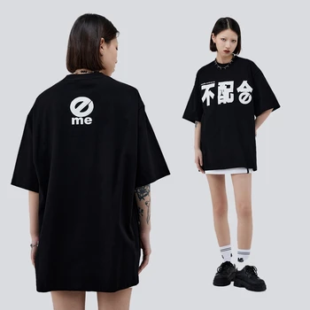  2023 Уличная футболка С японскими персонажами, футболка в стиле хип-хоп с графическим принтом, Свободная Мужская Женская хлопковая футболка, Топы, тройники