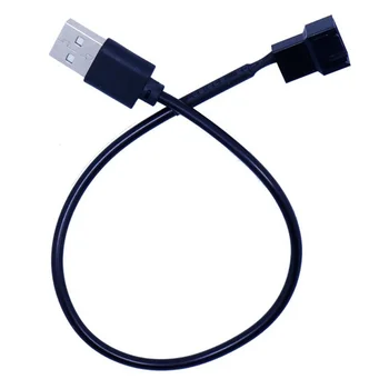  3-контактный или 4-контактный кабель-адаптер вентилятора к USB-адаптеру 4-контактный разъем для подключения кабеля питания вентилятора компьютера ПК Адаптер 5 в 30 см