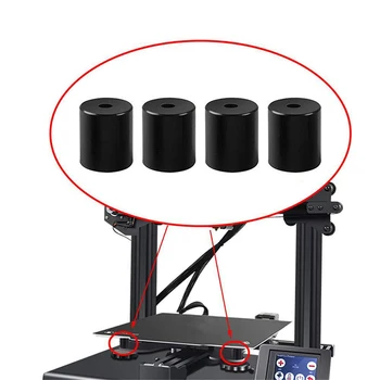  4шт 3D Принтер Высокотемпературная Силиконовая твердая прокладка для Выравнивания горячей Кровати