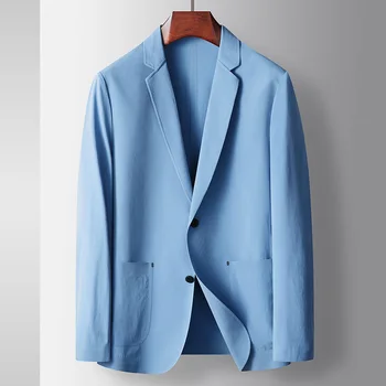  8567-T-Новый летний мужской костюм с коротким рукавом на заказ из шелка тутового цвета с круглым вырезом и коротким рукавом ice silk top