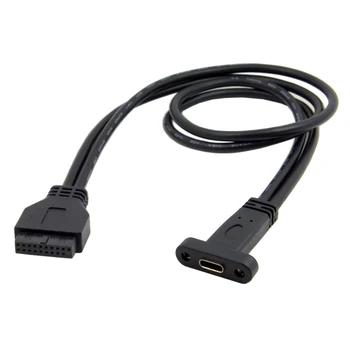  Chenyang 40 см USB 3.1 Type C Разъем USB-C для материнской платы USB 3.0 19Pin Кабель с одним портом США