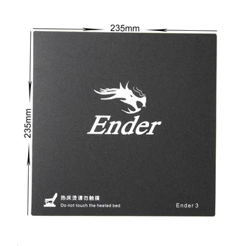 Ender-3 Черная Термобумажная Лента Размером 235*235*1 мм для 3D-Принтеров, Нагревающая Детали При Высокой Температуре