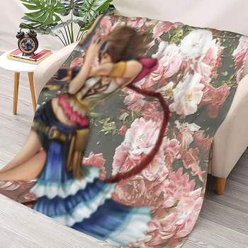  Final Fantasy Yuna Набрасывает одеяла, фланелевое ультрамягкое теплое одеяло для пикника, покрывало на кровать