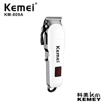  Kemei KM-809A с широким Напряжением ЖК-Перезаряжаемая Беспроводная Салонная профессиональная Электрическая Машинка для стрижки волос