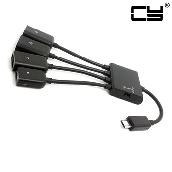 Micro USB Host OTG 3 Порта Концентратор Кабель-адаптер с Питанием для Galaxy i9500 Note2 N7100 Note3 N9000 & S5 i9600 Сотовых телефонов и планшетов