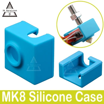  MK8/MK9 Собранный экструдер Горячий силиконовый носок для 3D-принтера Anet A8 Prusa i3 CR10, алюминиевый нагревательный блок, Сопло