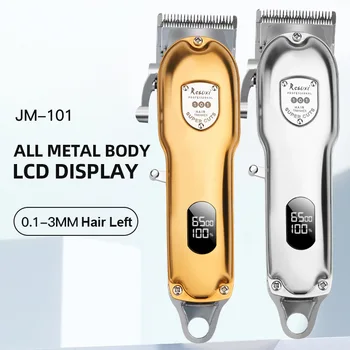  RESUXI JM-101 Профессиональная Беспроводная машинка для стрижки волос, Цельнометаллический Триммер для волос для мужчин, Электрическая машинка для стрижки бороды Парикмахера