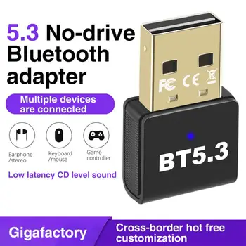  RYRA Без драйвера USB Bluetooth Адаптер 5.3 для беспроводного динамика, аудиопринтера, Приемника-передатчика Bluetooth USB Bluetooth 5.3