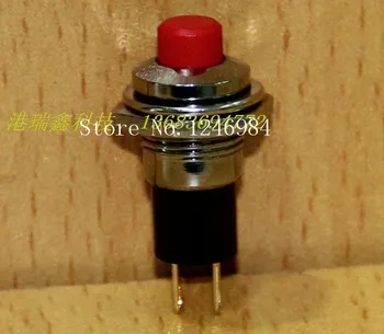  [SA] Тайвань M10 с круглыми отверстиями металлический боковой кнопочный переключатель нормально открытого типа PB605 Красная кнопка с замком -50 шт./лот