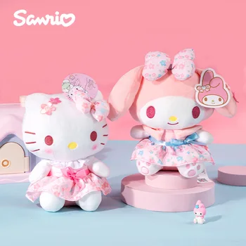 Sweet Hello Kittys Sanrioes Игрушки Kawaii Kuromi Cinnamoroll Pochacco Мультфильм Моя Мелодия Плюшевая Кукла Плюшевая Девочка Подарок Детям На День Рождения