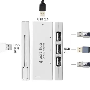  Usb 2,0 Концентратор Универсальный Высокоскоростной Из Алюминиевого Сплава USB Удлинитель Компьютерные Аксессуары Мульти USB Разветвитель Портативный Для Портативных ПК