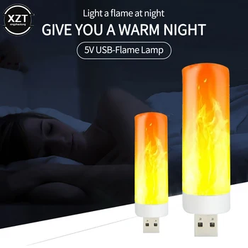  USB-подсветка, светодиодное пламя, мигающие свечи, книжная лампа для Power Bank, освещение для кемпинга, подсветка с эффектом прикуривателя