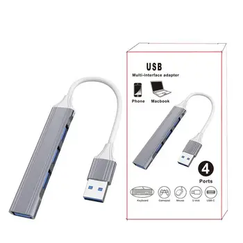  USB-Разветвитель Для ноутбука, Удлинитель порта USB 3.0, Высокоскоростной USB-Расширитель, 4-Портовый USB-Разветвитель Для Ноутбуков, Флэш-накопители, Клавиатуры