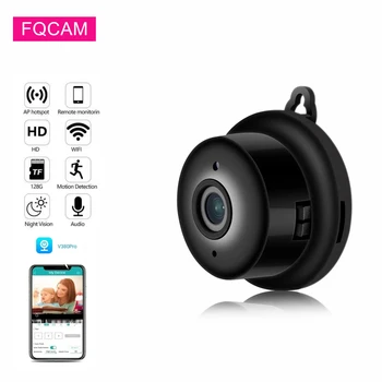  V380 Pro WIFI Мини-купольная камера Беспроводная внутренняя 720P Черная Умная Домашняя безопасность WIFI Камера Видеонаблюдения