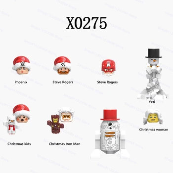  X0275 8 шт./компл. Рождественский Феникс Стив Роджерс Йети Собирает строительные блоки, Кирпичи, модель супергероя, фигурки, игрушки, подарки для детей
