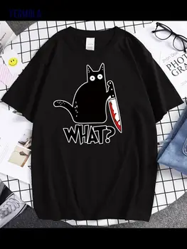  YESMOLA, футболка с принтом Черного кота, Женская Повседневная Свободная футболка с героями мультфильмов, Летние топы с круглым вырезом, Простая женская футболка