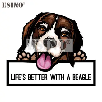  Автомобильный стайлинг Жизнь становится лучше с декоративным автомобильным аксессуаром Beagle Dog, креативной водонепроницаемой наклейкой из ПВХ, виниловой наклейкой на весь корпус автомобиля