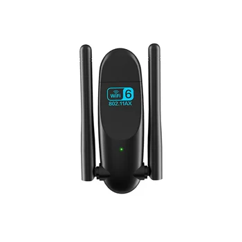  Беспроводной USB-адаптер WiFi 1800 Мбит/с, Беспроводная сетевая карта WiFi 6, двухдиапазонная 2,4 G 5 ГГц, сетевой адаптер USB 3,0 WIFI