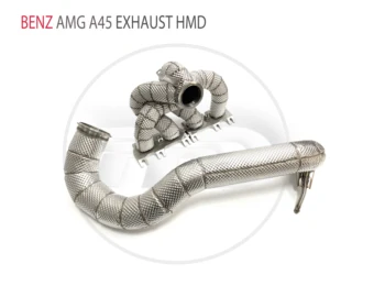  Водосточная труба выпускного коллектора HMD для Автомобильных Аксессуаров Benz AMG A45 С Коллектором каталитического нейтрализатора Без Трубы Cat