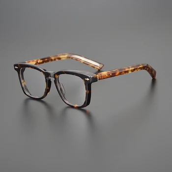  Высококачественные ацетатные ретро-очки в квадратной оправе, мужские модные дизайнерские оптические очки, женские очки для чтения при близорукости, персонализированные очки