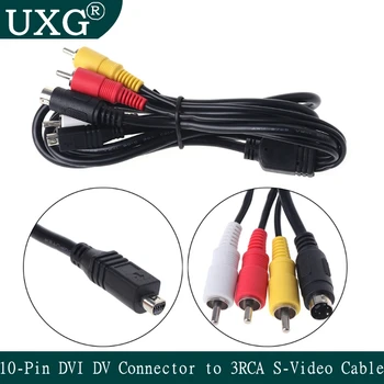  Высококачественный Ведущий AV-кабель с 10-контактным разъемом DVI DV на 3 RCA S-Video Для цифровой видеокамеры Sony DCR Handycam VMC-15FS A/V