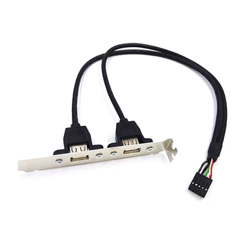  Два порта USB2.0 к материнской плате 9Pin Дефлекторный кабель-адаптер 9 Контактов PCI USB Материнская плата PCI Удлинитель P9JD