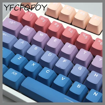 Двухцветные Полупрозрачные Цветные колпачки для ключей PBT Word Полупрозрачной высоты OEM Для 87 104 108 М x 0,0 6,0 8,0 Механической клавиатуры
