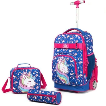  Детский школьный рюкзак на колесиках, рюкзак на колесиках для девочек, детский багажный рюкзак на колесиках, рюкзаки на колесиках, сумки-тележки, школьные