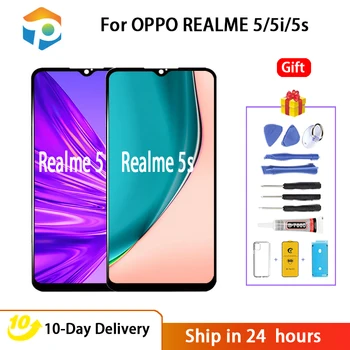  Для OPPO Realme 5 Realme 5i Realme 5s ЖК-дисплей Для Oppo Realme 5s ЖК-дисплей Сенсорный экран Дигитайзер С Рамкой 6,5 Дюймов
