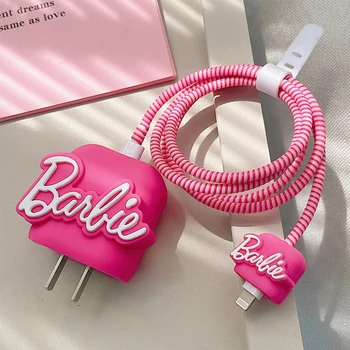  Защитный чехол для кабеля передачи данных Barbie Kawaii Pink для Iphone 18/20 Вт, Модное Аниме 