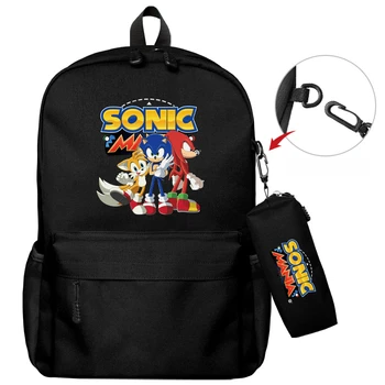  Звуковой периферийный рюкзак с рисунком аниме, Студенческая мода, Школьная сумка Большой емкости, сумка для карандашей, сумка для компьютера