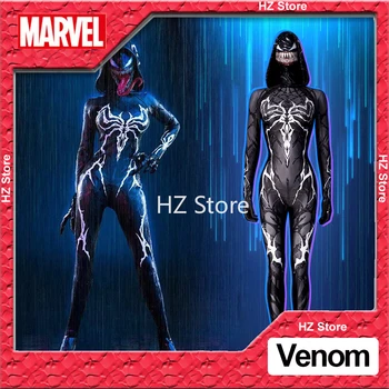  Комбинезон Marvel Black Venom Zentai на Хэллоуин, косплей, боди всего тела для ролевой вечеринки, рождественский подарок на день рождения