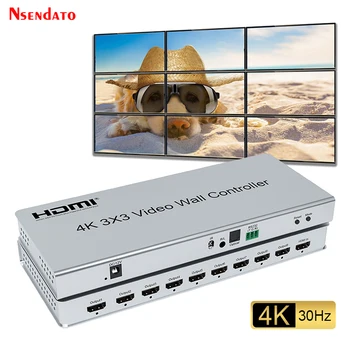  Контроллер видеостены 4K HDMI TV Splicer 3x3 1x2 2x1 2x3 2x4 3x1 3x4 4x1 4x4 4x2 9 Экранный Процессор для сшивания HDMI TV с RS232