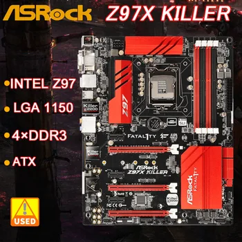  Материнская плата Z97 ASRock Z97X KILLER LGA 1150 4 × DDR3 32GB PCI-E 3.0 6 × SATA III USB2.0 ATX Поддерживает процессор Intel Core i5-4590 5-го поколения