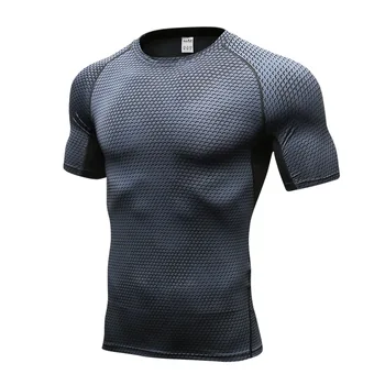  Мышечная рубашка, летняя мужская футболка с короткими рукавами, спортивный топ для фитнеса, быстросохнущая футболка для бега в тренажерном зале, пляжная повседневная одежда