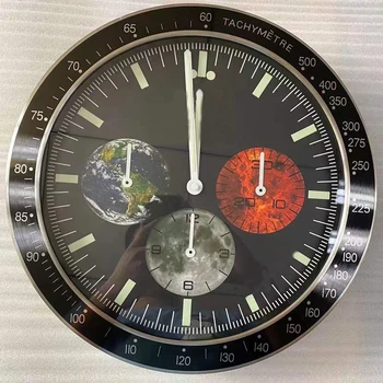  Например, Роскошные Настенные часы, Большие Современные Металлические Часы в форме Часов, Бесшумный Календарь, Кварцевые Настенные часы с датой