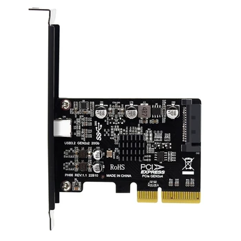  Настольный Pcie X4-Type C USB3.2 Gen2x2 20 Гбит/с, плата расширения без привода, плата хост-контроллера ASM3242