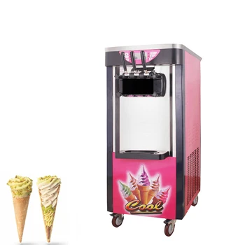  Оборудование для магазина чая с молоком, машина для мягкого мороженого Поддерживает 3 различных вкуса, Автомат для продажи мягкого мороженого