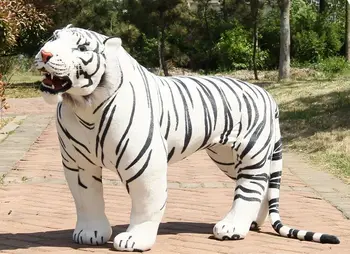  огромная плюшевая игрушка-тигр, имитирующая большую белую стоящую куклу-тигра, подарок около 110x70 см 2998