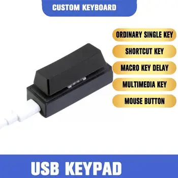  Программируемая макро-клавиатура с одним ключом, кабель USB длиной 1 м, Клавиши пробела, мышь, Мини-панель быстрого доступа, громкость Можно установить С клавиатуры Q6J2