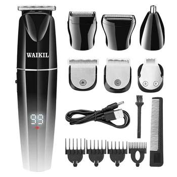  Профессиональные машинки для стрижки волос WAIKIL, Электрические Машинки для стрижки волос, Триммер, Парикмахерская Беспроводная Для мужчин, Перезаряжаемый Триммер для бритья