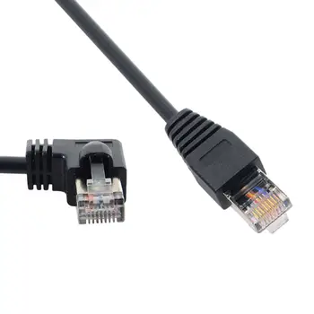  Прямой кабель 50 см влево/вправо под углом 8P8C STP Cat6 Сетевой патч-корд Lan Ethernet 90 градусов