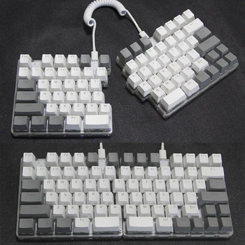  Разделенная клавиатура с 78 клавишами, механический переключатель для левой и правой рук, эргономичная клавиатура, программируемая макросами для Game Office Designer